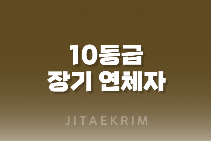 10등급 장기 연체자