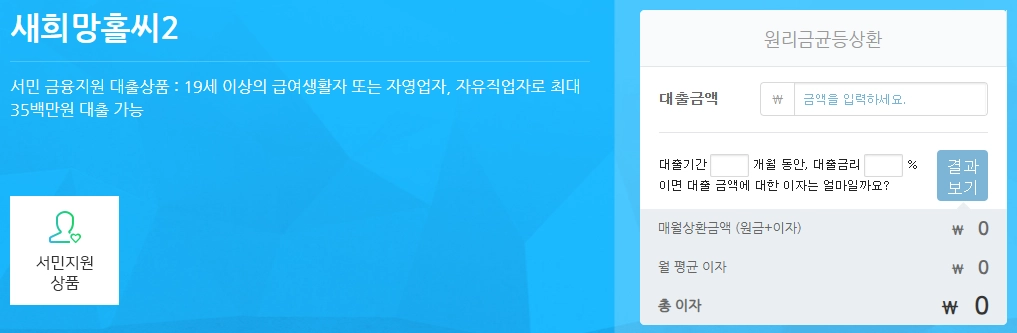 새희망홀씨 대출 조건 비교 분석 6