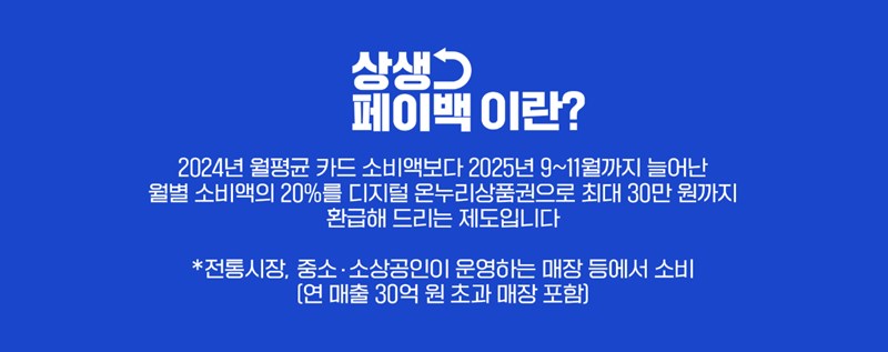 상생페이백 최대 30만원 환급 방법 완벽 가이드 (신청 자격, 사용처, 계산법) 6 상생페이백 최대 30만원 환급 방법 완벽 가이드 (신청 자격, 사용처, 계산법) 5