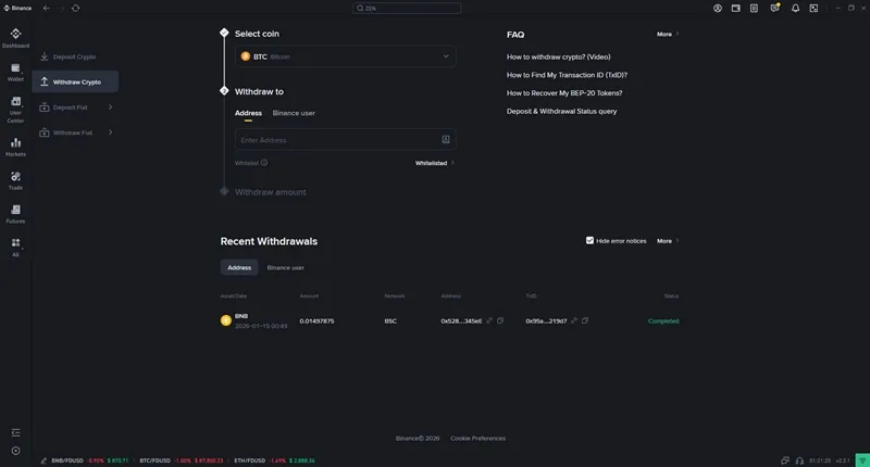 바이낸스 출금 방법 완벽 가이드 - 국내 거래소 송금, P2P, 수수료까지 총정리 1