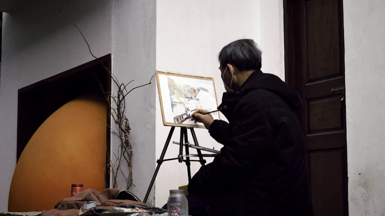 디지털 작업을 하는 아티스트