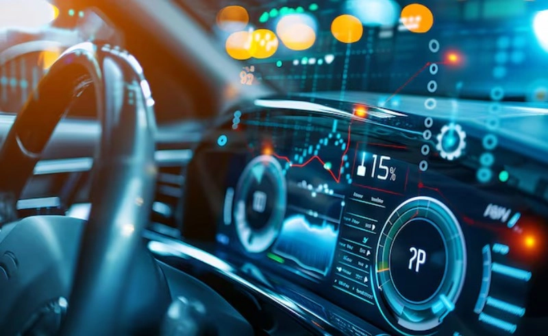 자율주행 소프트웨어가 구동되는 디지털 대시보드