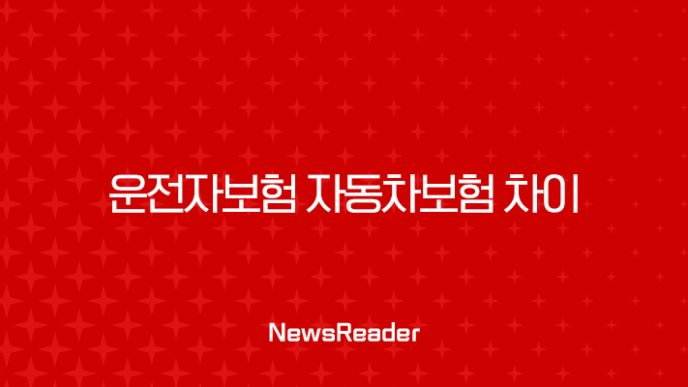 운전자보험 자동차보험 차이 명확하게 알아보고 대비하기 3