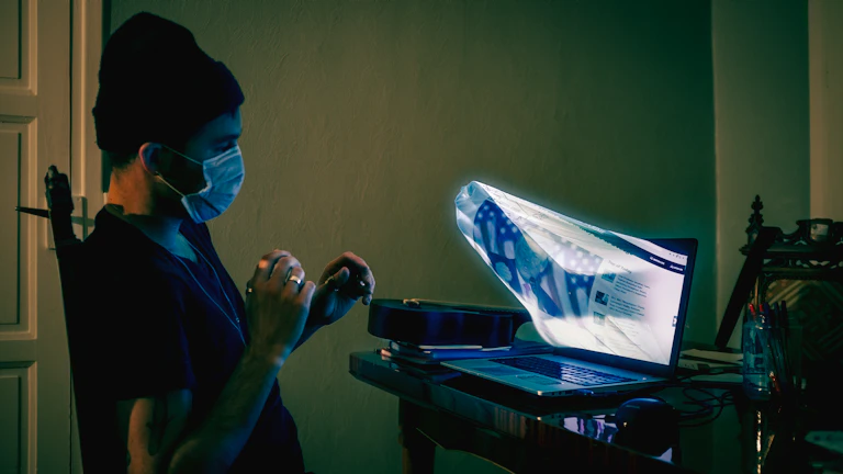 store-setup - 노트북 화면에 띄워진 온라인 쇼핑몰 관리 페이지