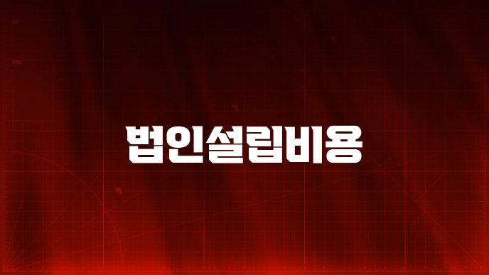 법인설립비용