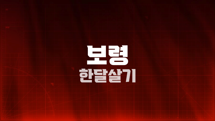 보령 한달살기