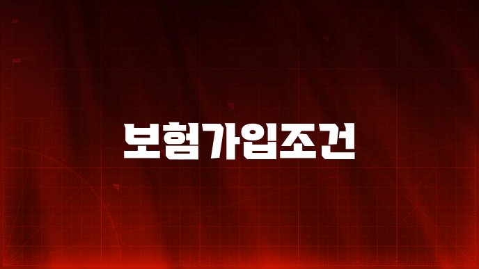 보험가입조건
