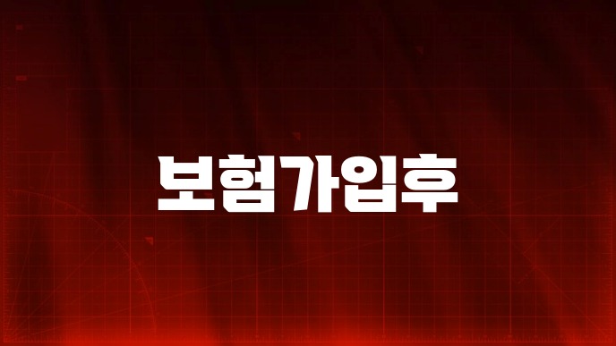 보험가입후