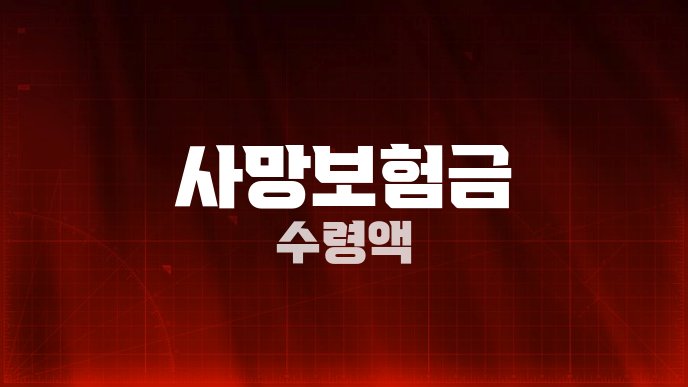 사망보험금 수령액