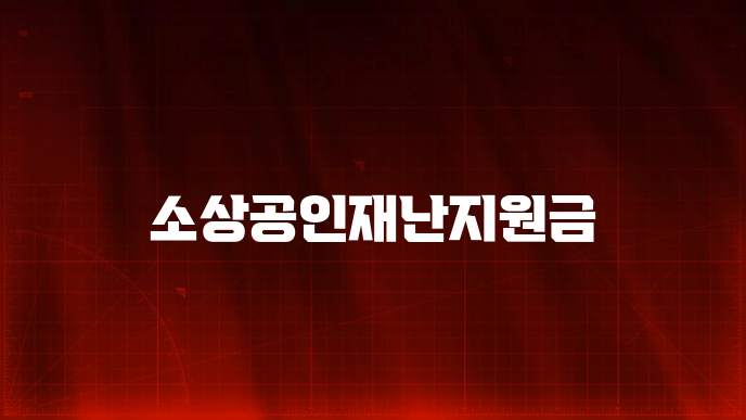 소상공인재난지원금