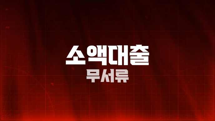 소액대출 무서류