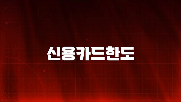 신용카드한도