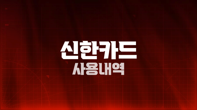 신한카드 사용내역