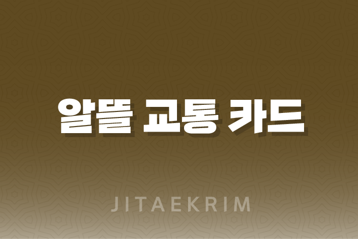 알뜰 교통 카드에 대한 모든 것 1