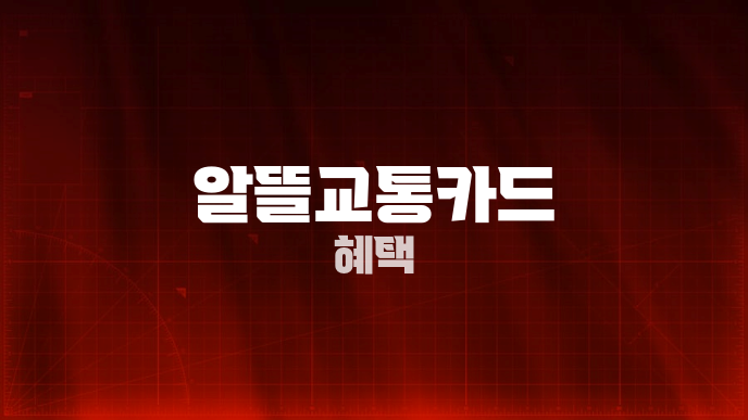 알뜰교통카드 혜택
