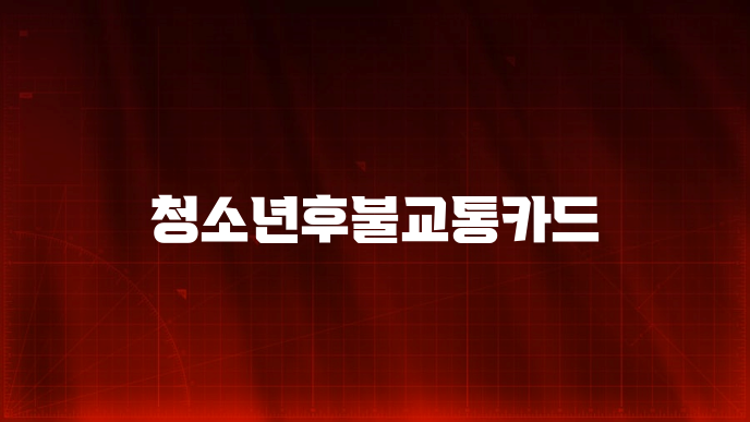 청소년후불교통카드