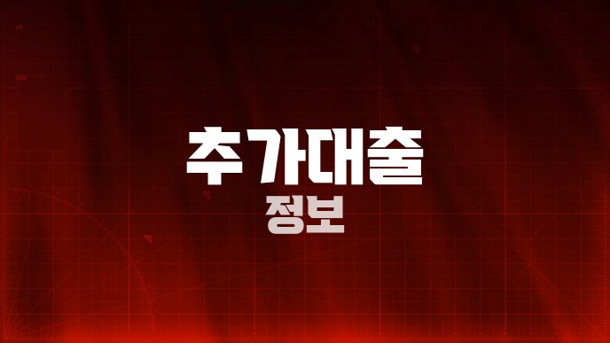 추가대출 정보