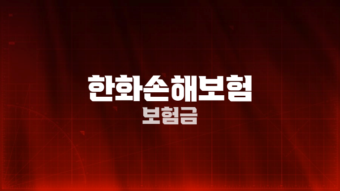 한화손해보험 보험금