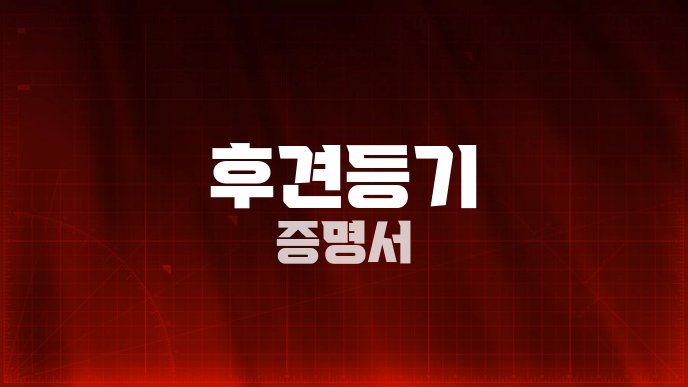 후견등기 증명서